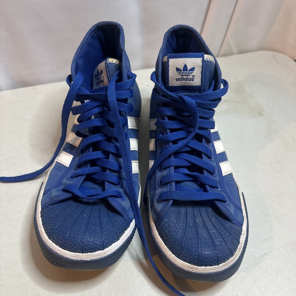 Adidas Originals Men's Nizza Casual Sneakers Chucks Shoes Royal Blue Size 8.5